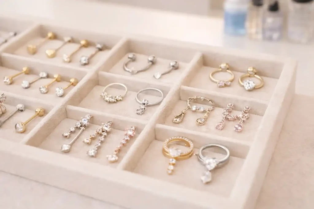 bijoux pour un piercing lèvre vulve
